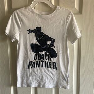 H&M White Black Panther Short Sleeve Tee